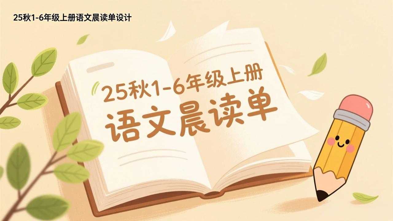 25秋1-6年级上册语文晨读单