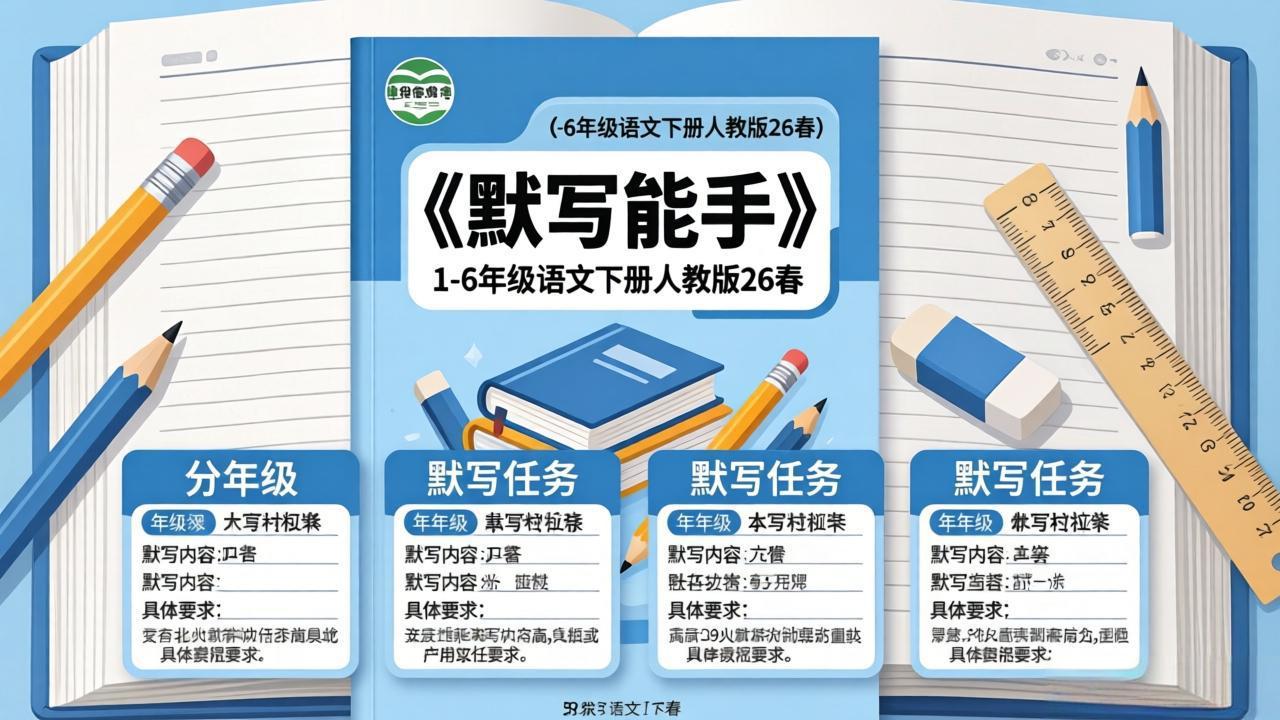 1-6年级语文下册人教版26春《默写能手》