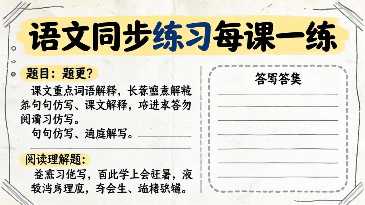 26春1-6年级下语文同步练习每课一练（含答案）